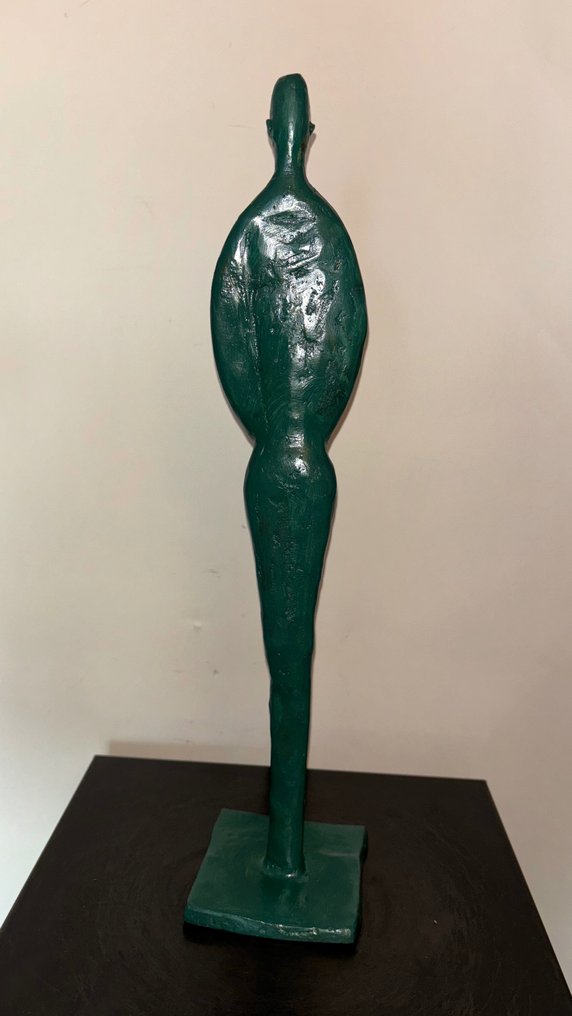 Abdoulaye Derme - Escultura, Filiforme - 44 cm - 44 cm - Bronce pintado en frío. #2.1
