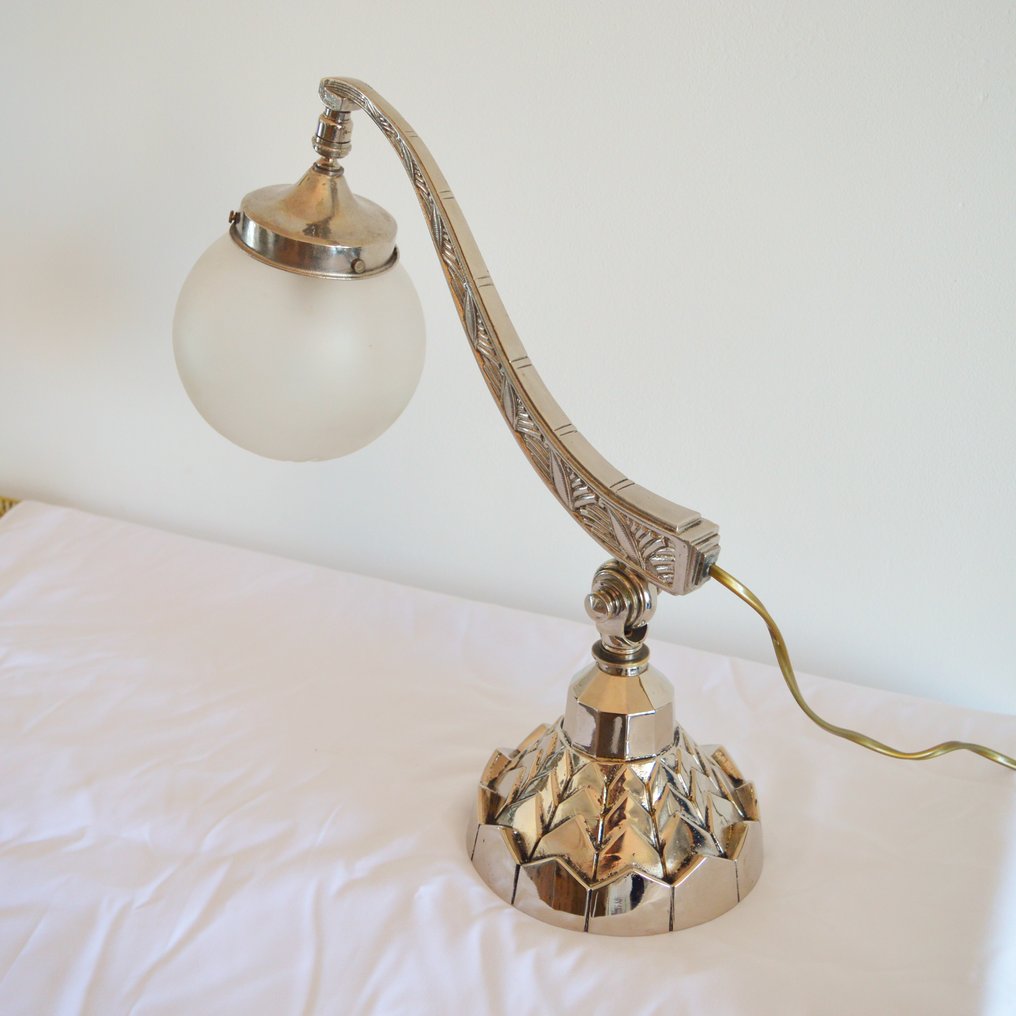 Bordlampe - Forkromet, Krystal - Sjælden elegant #1.2
