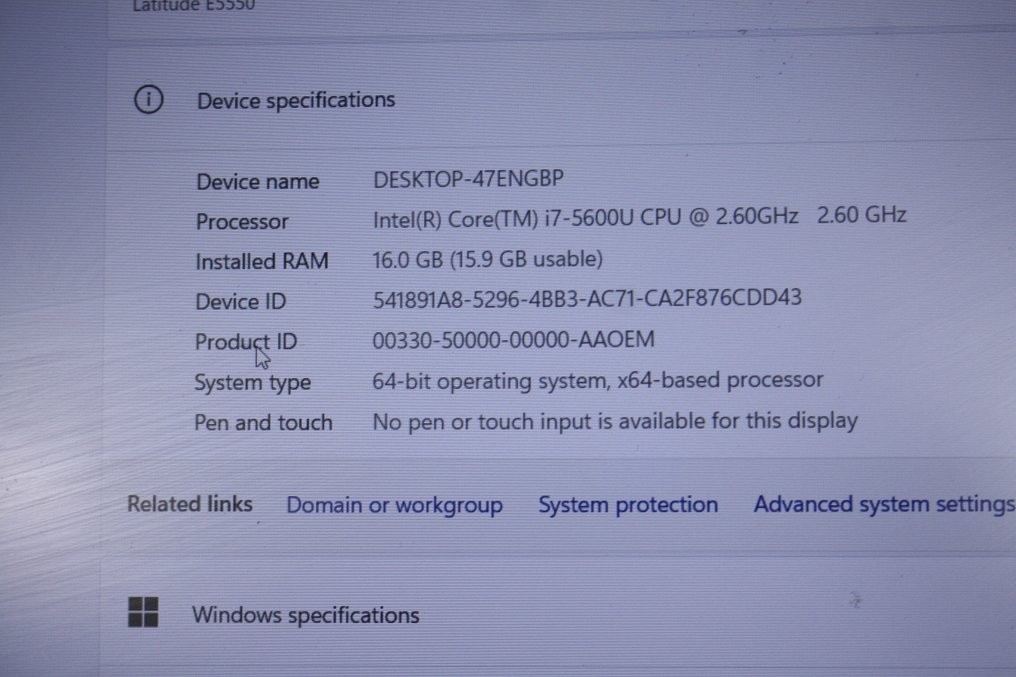 Nice find: Dell Latitude E5550 Business notebook - Intel Core i7 2.6 Ghz CPU, NVIDIA GeForce 840M, 16GB RAM - 膝上型電腦 - 漂亮的 15 吋螢幕 - Windows 11 Professional #3.2