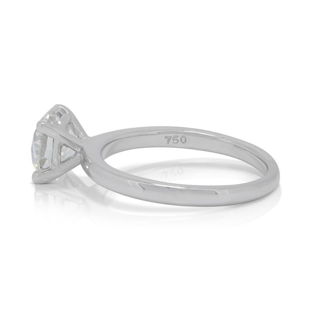 Anel - 18 K Ouro branco -  1.30ct. tw. Diamante  (Natural) #1.2