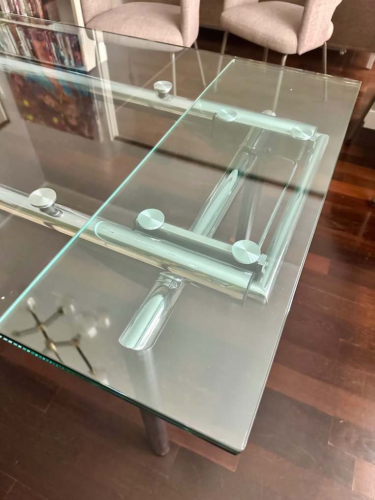 桌子 - 玻璃, 钢 - 可延长30+30厘米 #3.2