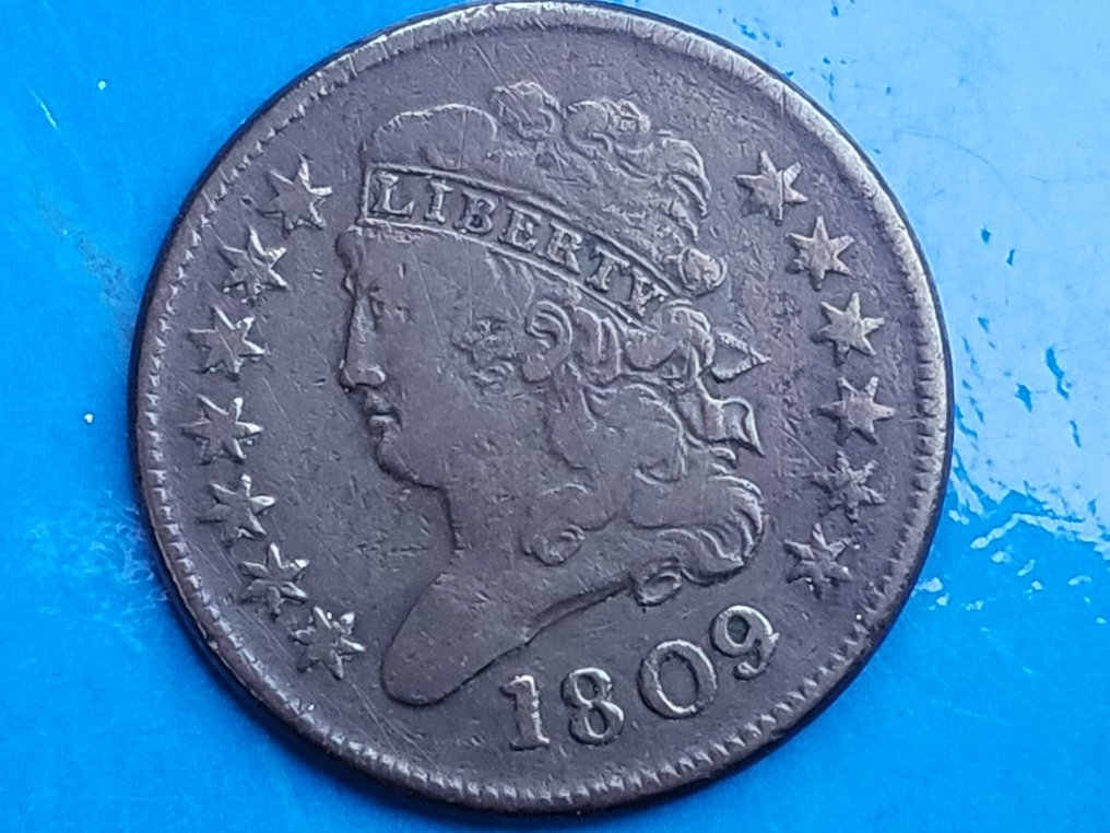 Estados Unidos. A Pair (2x) of American Classic Head Half Cents, 1809 & 1832 ANACS Graded #3.1