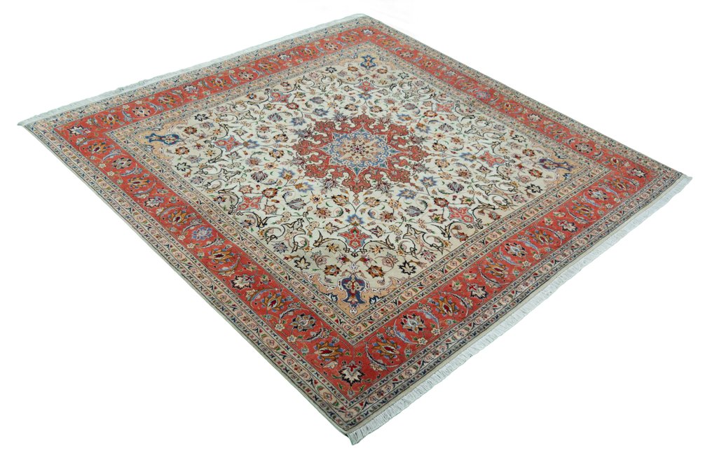 Tabriz 50 Raj - Zeer fijn Perzisch tapijt met veel zijde - Vloerkleed - 201 cm - 201 cm - professioneel gereinigd #2.2