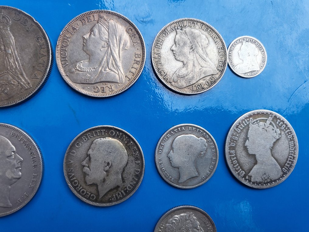 大不列顛. A Collection of 11x British Silver Coins, CHOICE SELECTION #3.1