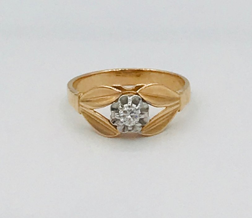 Δαχτυλίδι αιωνιότητας - 18 καράτια Ροζ χρυσό -  0.11 tw. Διαμάντι  (Φυσικό) #1.1