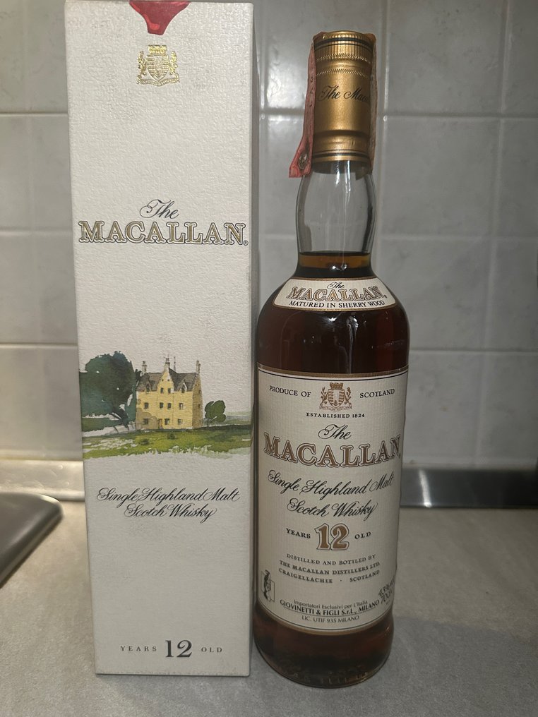 Macallan 12 years old - Original bottling  - b. 1990-tallet - 70cl #1.1
