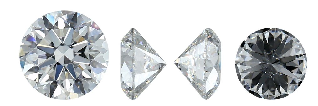 1 pcs Diamante  (Naturale)  - 0.90 ct - Rotondo - F - VVS1 - Gemological Institute of America (GIA) - Taglio eccellente #3.1
