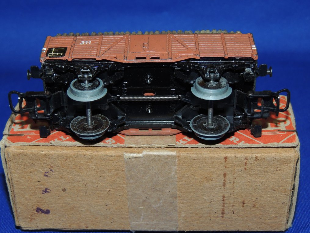Märklin H0轨 - 311 H b.3 - 模型火车货运车厢 (1) - 装载货物的敞篷货车（矿木） #2.2
