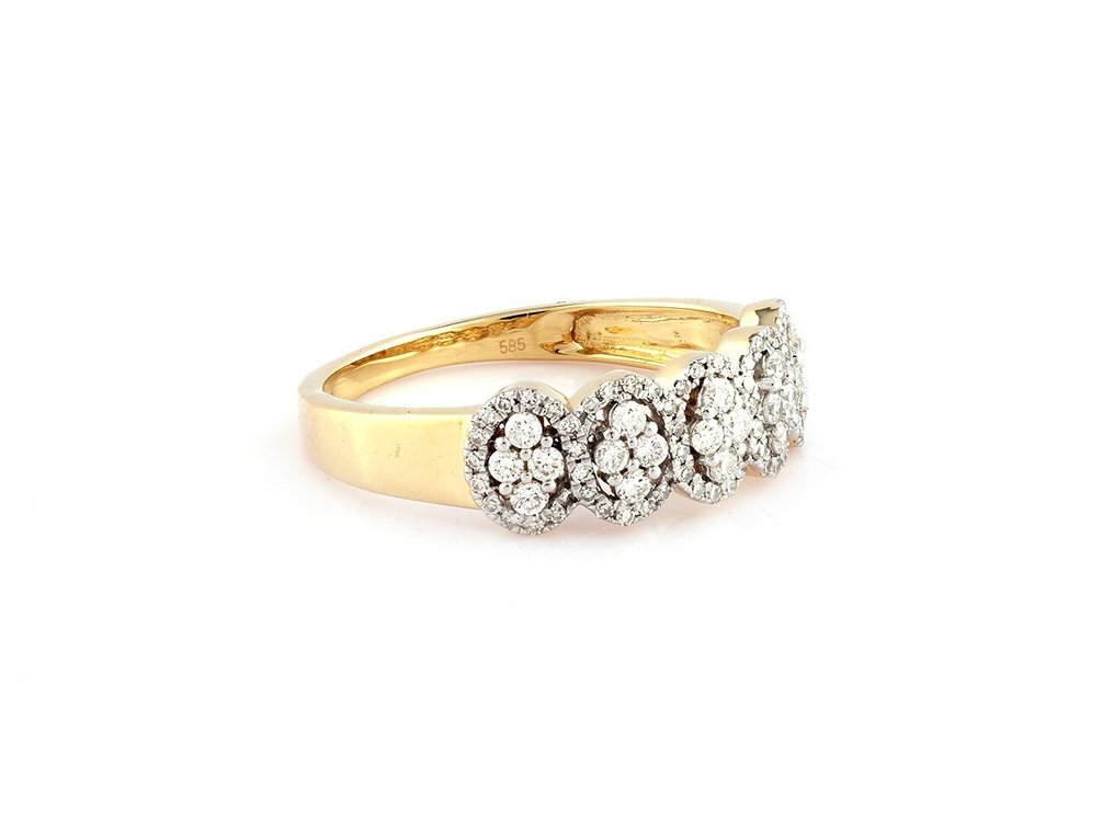 Δαχτυλίδι - 14 καράτια Κίτρινο χρυσό -  0.41 tw. Διαμάντι  (Φυσικό) #3.2