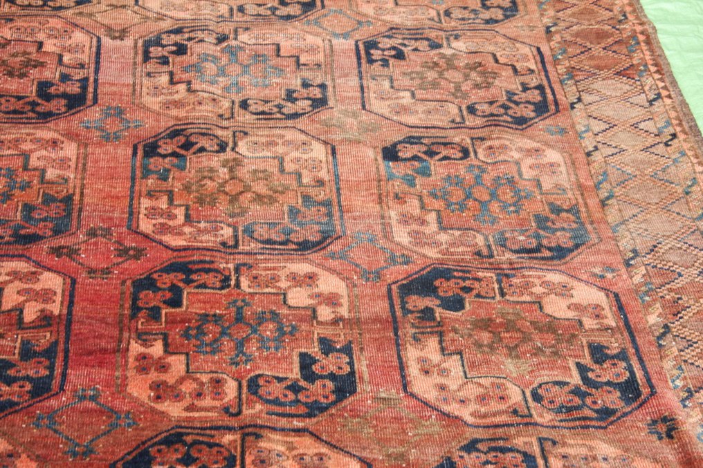 Afghan Ersari handmade wool rug circa 1900 in light copper and brown - Rug - 300 cm - 195 cm #3.2