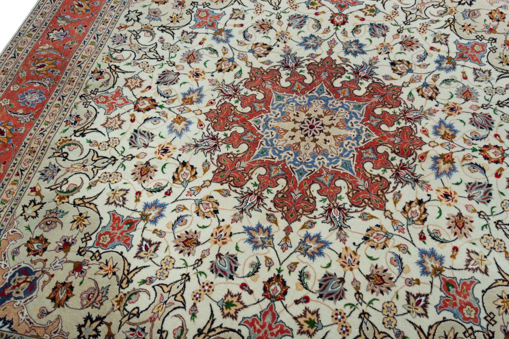 Tabriz 50 Raj - Zeer fijn Perzisch tapijt met veel zijde - Vloerkleed - 201 cm - 201 cm - professioneel gereinigd #3.1