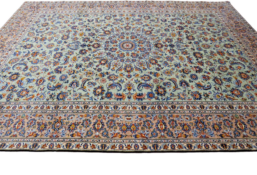Kashan fein Korkwolle Neuwertig - Teppich - 395 cm - 295 cm #3.1