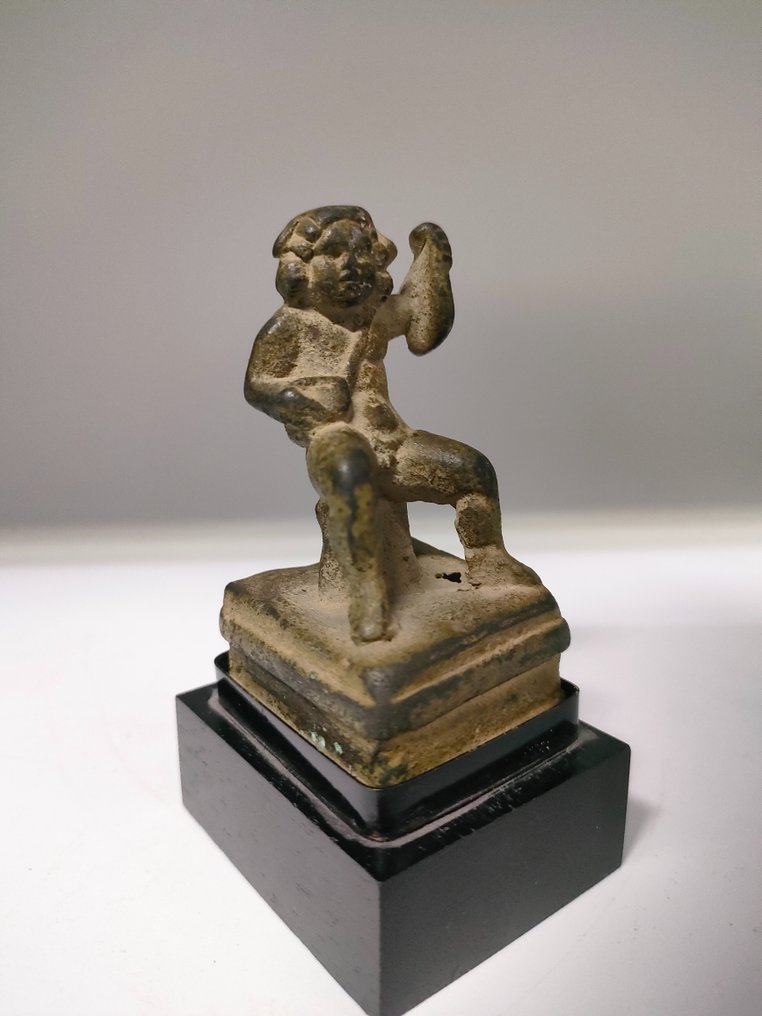 Ancient Roman Bronze seated Eros Applique #2.1