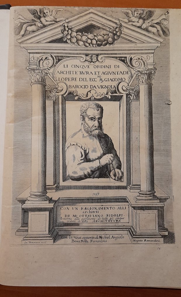 Giacomo Barocio Da Vignola - Li Cinque Ordini Di Architettura. Con un Ragionamento Alli architeti di Ottaviano Ridolfi Intorno - 1648 #1.1