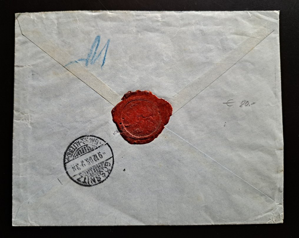 Levant 1890/1926 - Lettres recommandées - Autriche, Grande-Bretagne, Russie, Allemagne, Turquie #2.1