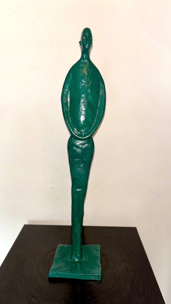 Abdoulaye Derme - sculptuur, Filiforme - 44 cm - 44 cm - Koud geschilderd brons #1.1