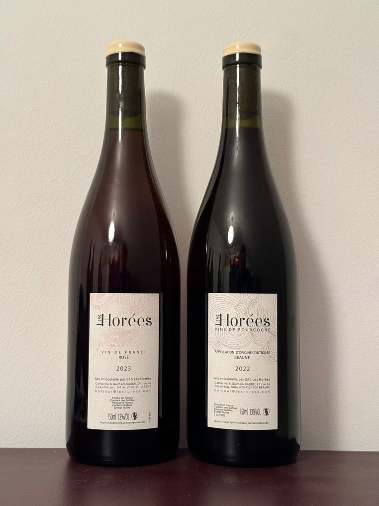 Les Horees; 2023 Rose Bonheur & 2022 Beaune Les Prevolles - Burgundia - 2 Butelki (0,75l) #1.2