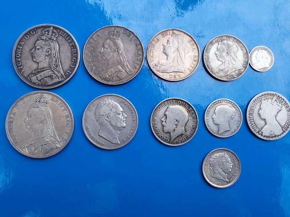 大不列顛. A Collection of 11x British Silver Coins, CHOICE SELECTION #1.1