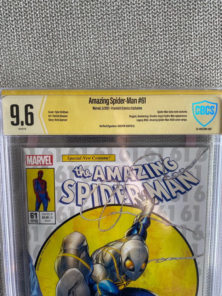 The Amazing Spider-Man 61 - Variant Frankie’s Comics Edition - Signed by Andrew Garfield - 1 Graded comic - 限量版 - 2021/2021 - CBCS 9.6 #2.1