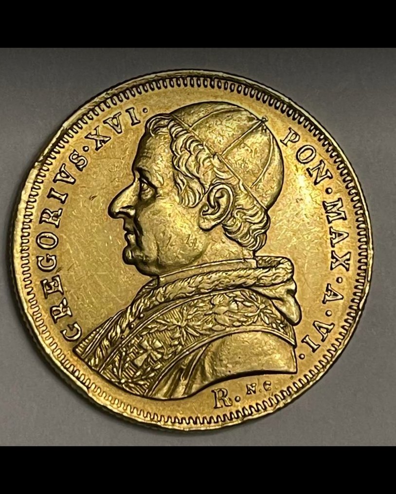 意大利，教皇國. Gregorio XVI (1831-1846). 10 Scudi 1836 #1.1