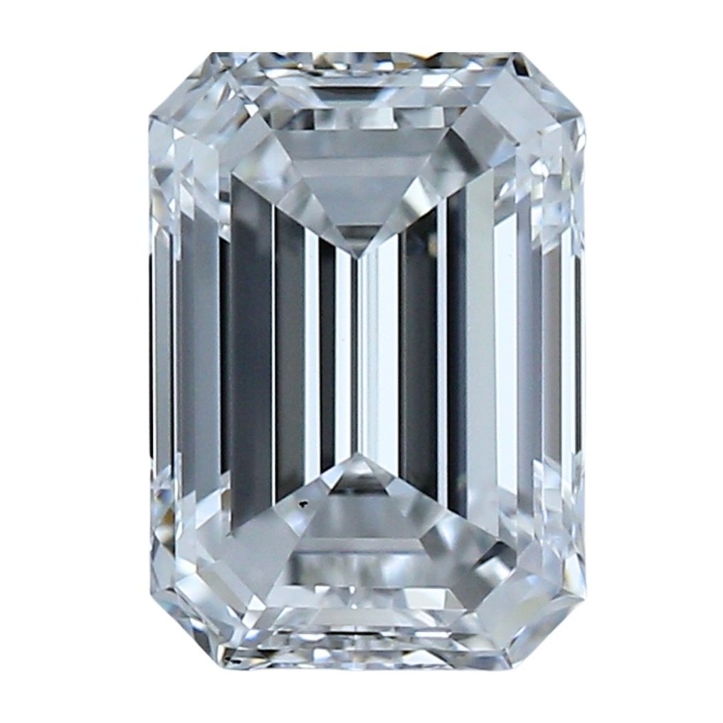 1 pcs Diamante  (Natural)  - 0.91 ct - Esmeralda - D (incoloro) - VS2 - Gemological Institute of America (GIA) - Esmeralda talla ideal #1.1