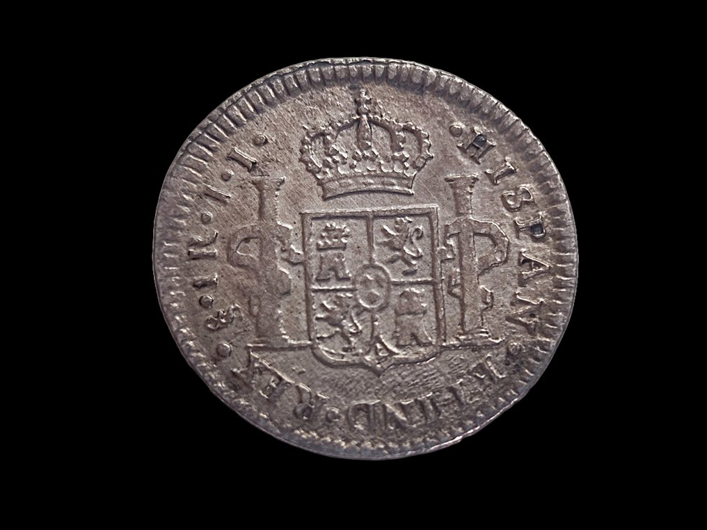 西班牙. Carlos IV (1788-1808). 1 Reale 1802 Santiago JJ. Busto propio #2.1