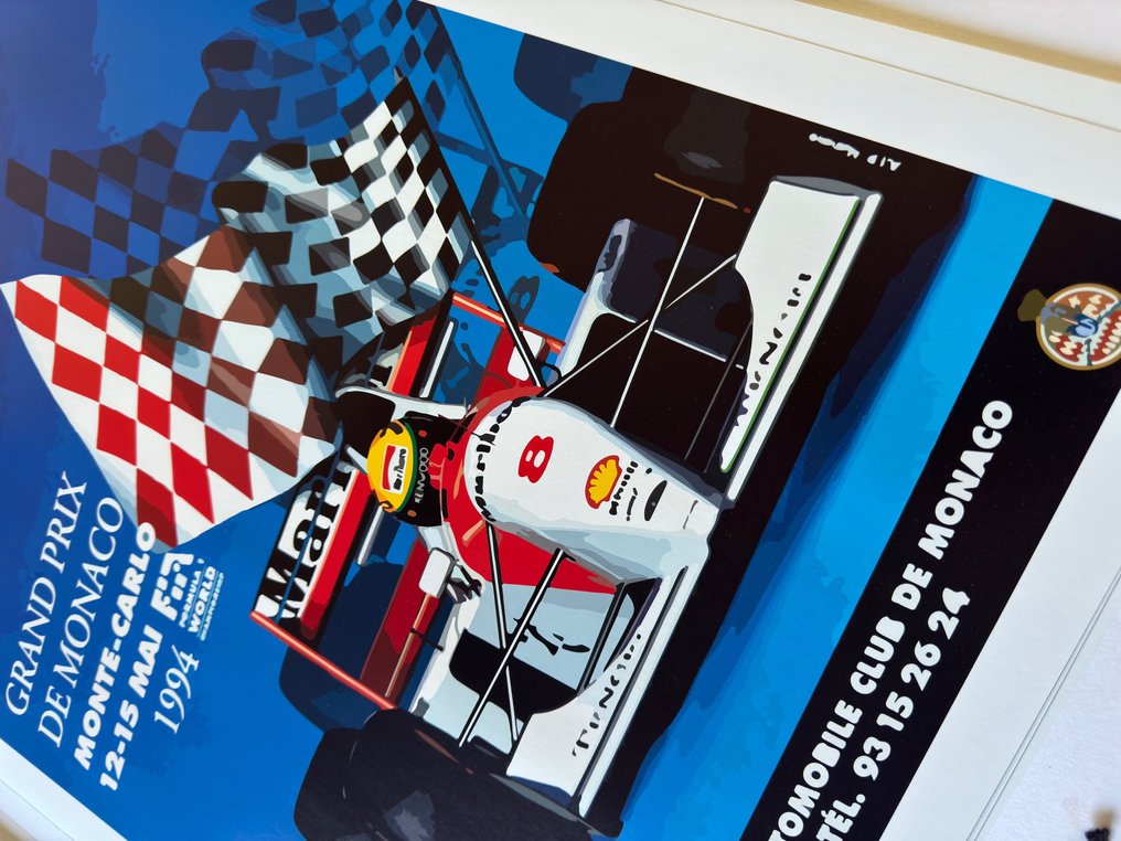 A.I.P Monaco - Senna - Officiële Poster Grand Prix Monaco 1994 - Formule 1 #2.1