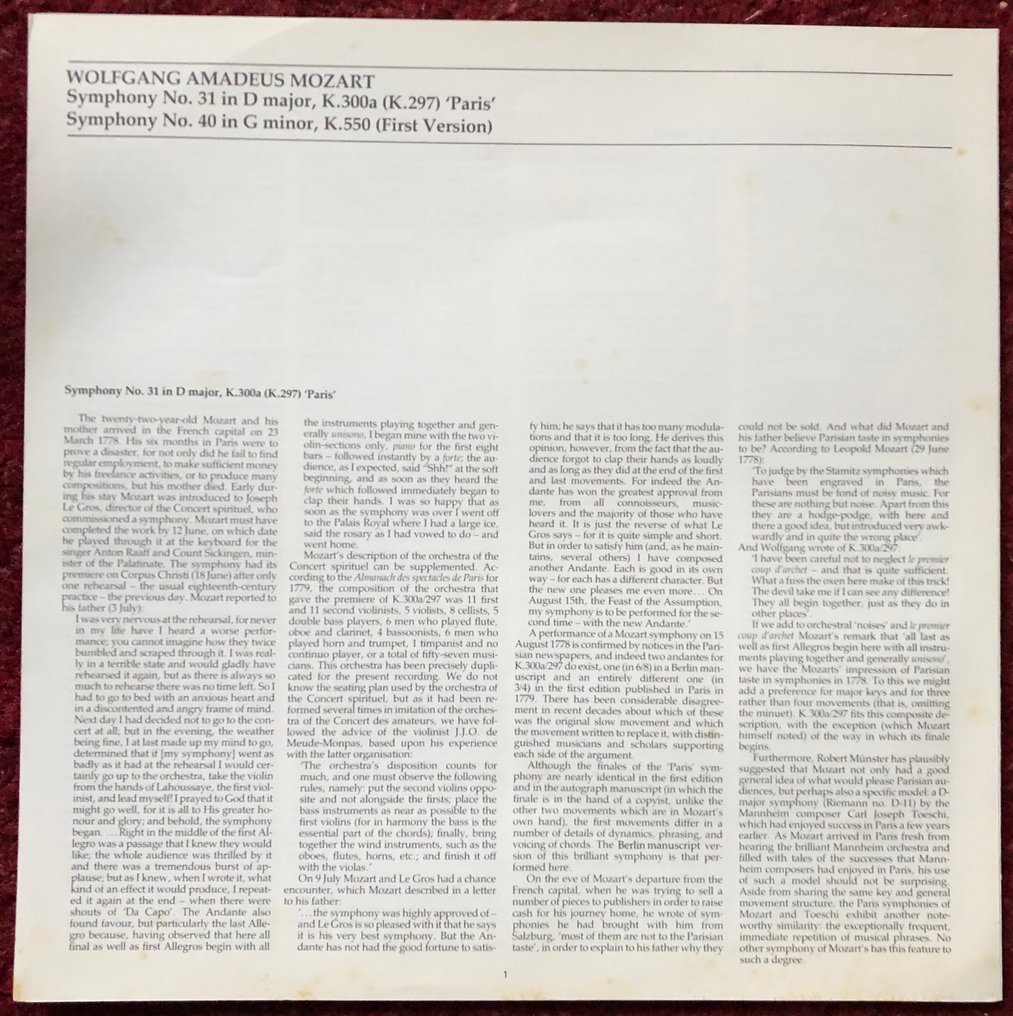 Wolfgang Amadeus Mozart - 19 LP's directed by famous conductors - Flere titler - LP - 1975 #2.1