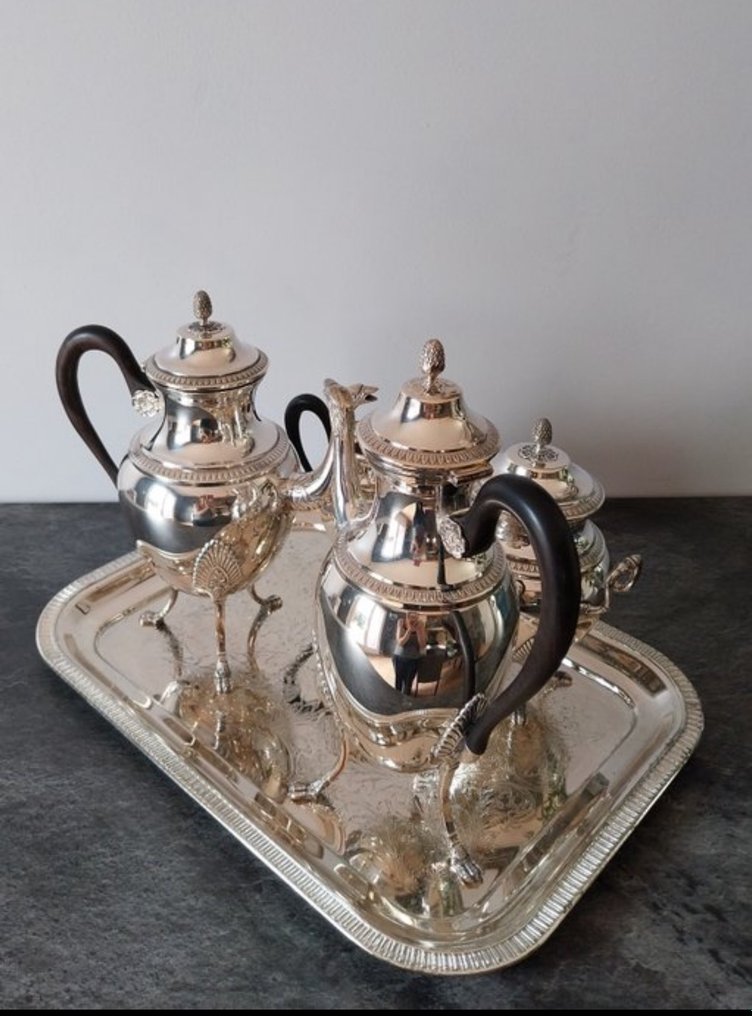 Ercuis - Coffee and tea service (5) - Silverplated #3.2