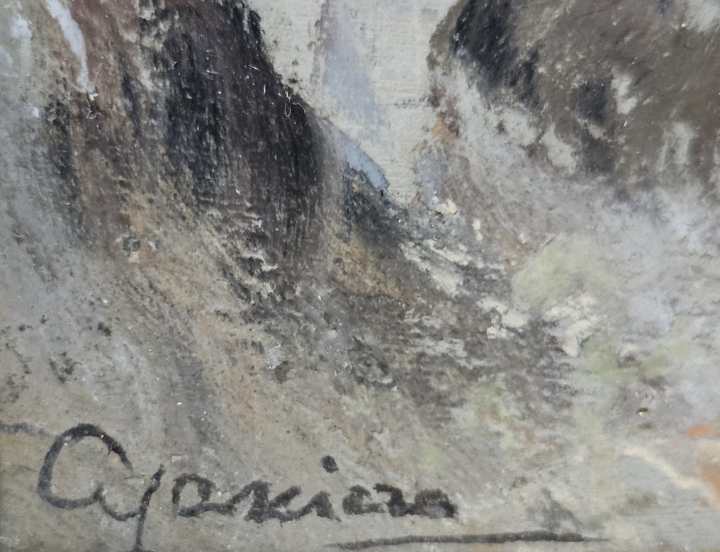 Giuseppe Casciaro (1863 - 1941) - Veduta di Ischia col castello aragonese #2.2
