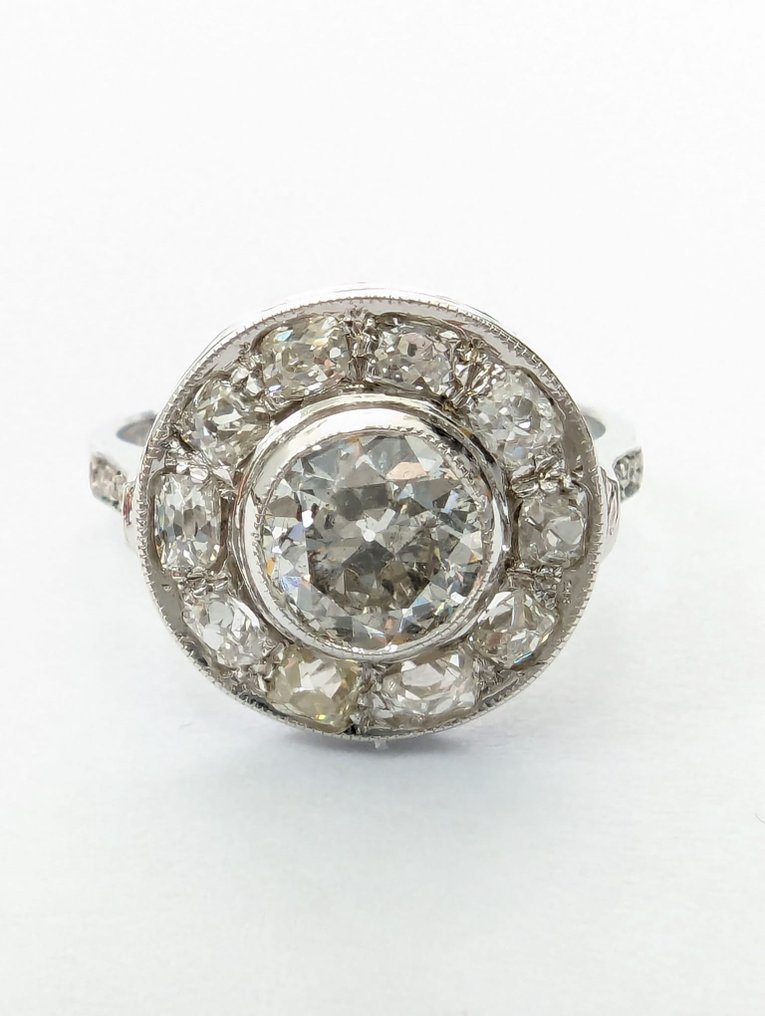Ring - 18 kt Vittguld Diamant  (Natural) - Diamant #1.2