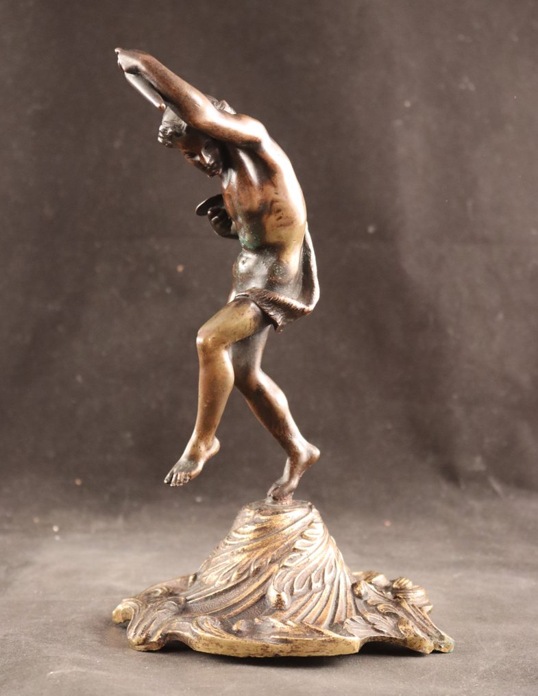 Sculpture, Dansende faun - 25 cm - Bronze #1.1