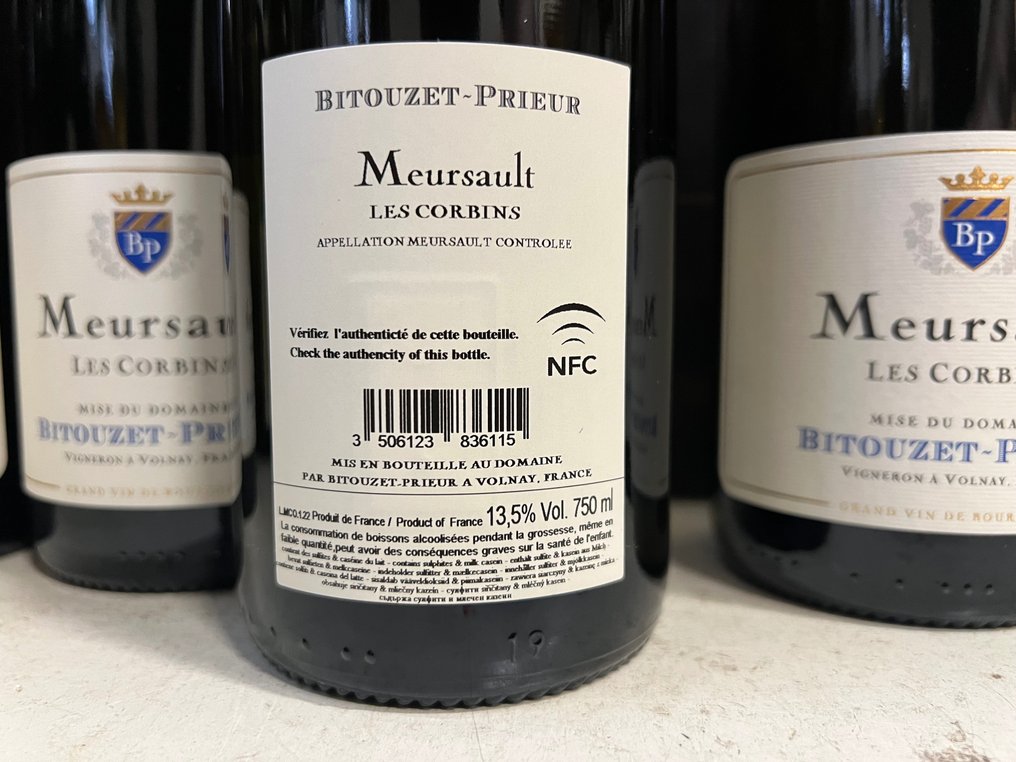 2022 Bitouzet Prieur Meursault 'les Corbins' - Meursault - 6 Bottles (0.75L) #2.2