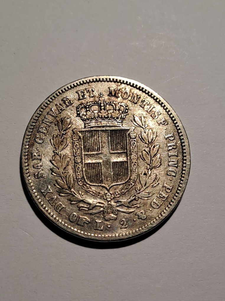 Olaszország, Szardíniai Királyság. Carlo Felice di Savoia (1821-1831). 2 Lire 1846 Torino  (Nincs minimálár) #1.2