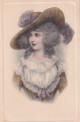 Fantasie, Vrouwen met hoeden - Ansichtkaart (70) - 1890-1920 #2.1