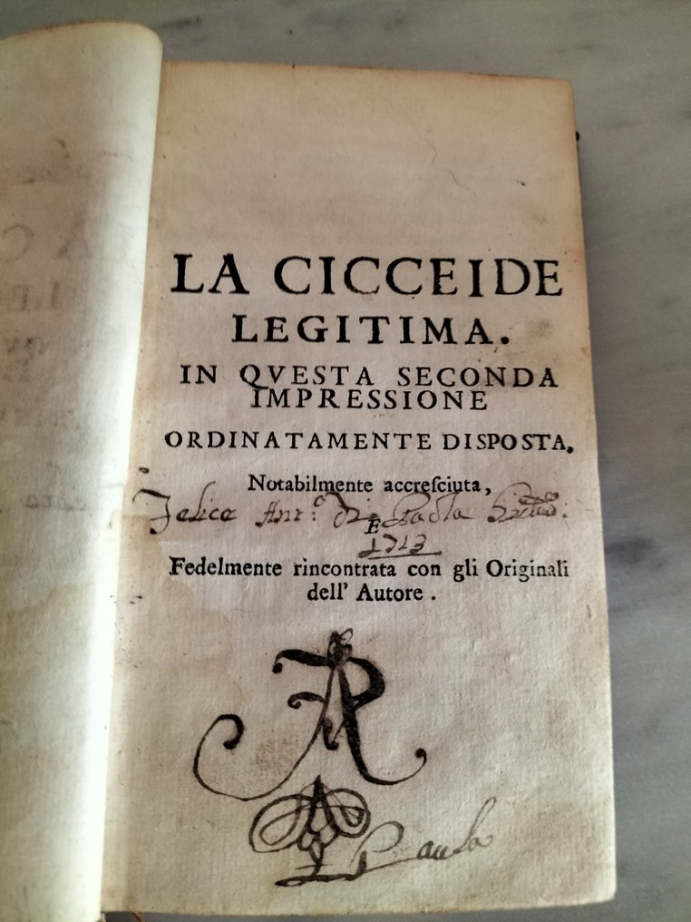 Lazzarelli Giovanni Francesco - La Cicceide Legittima - 1692 #1.2