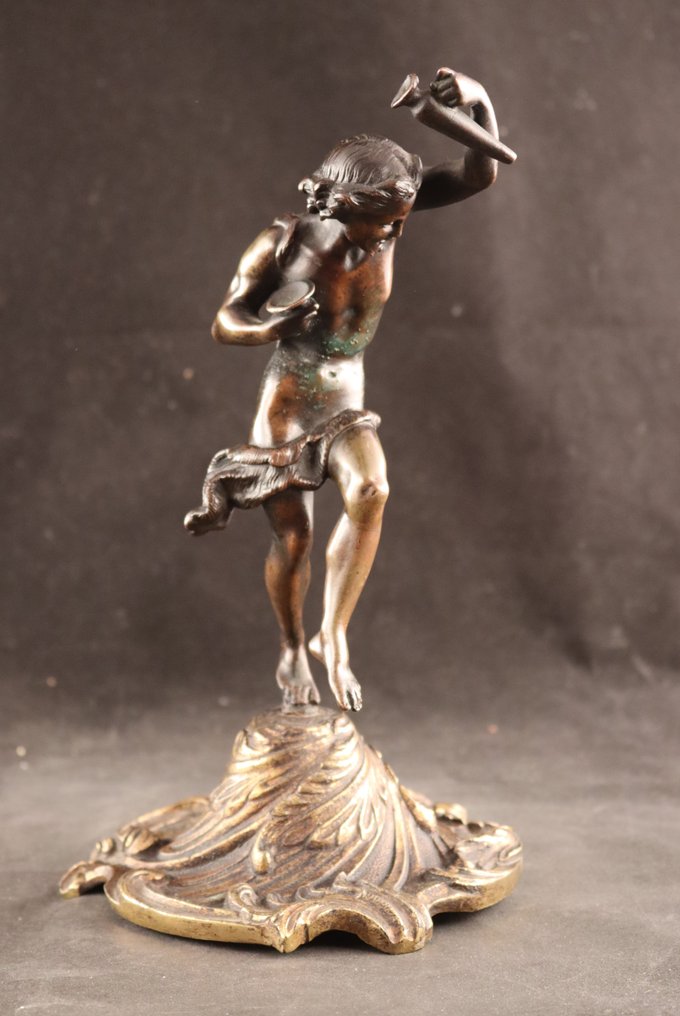Sculpture, Dansende faun - 25 cm - Bronze #1.2