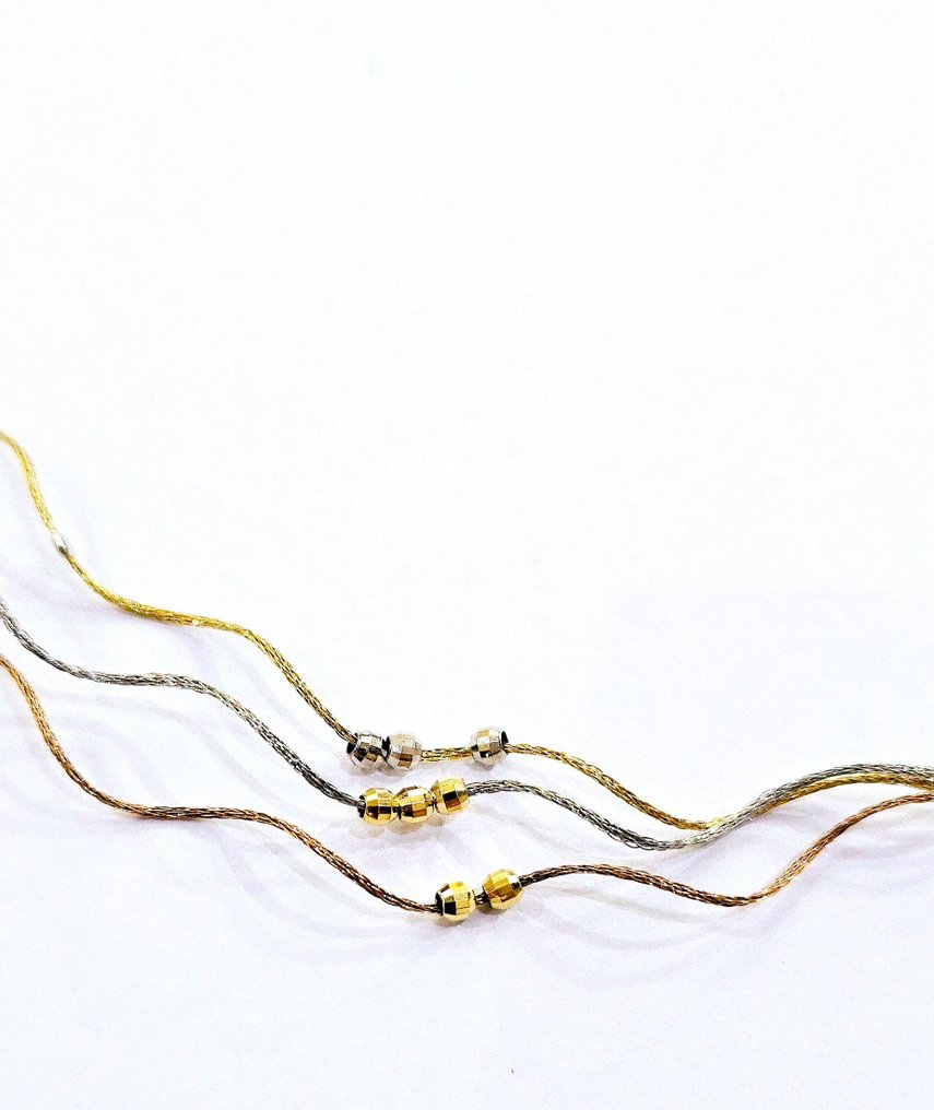 Halskette mit Anhänger - 18 kt Gelbgold, Roségold, Weißgold #2.2