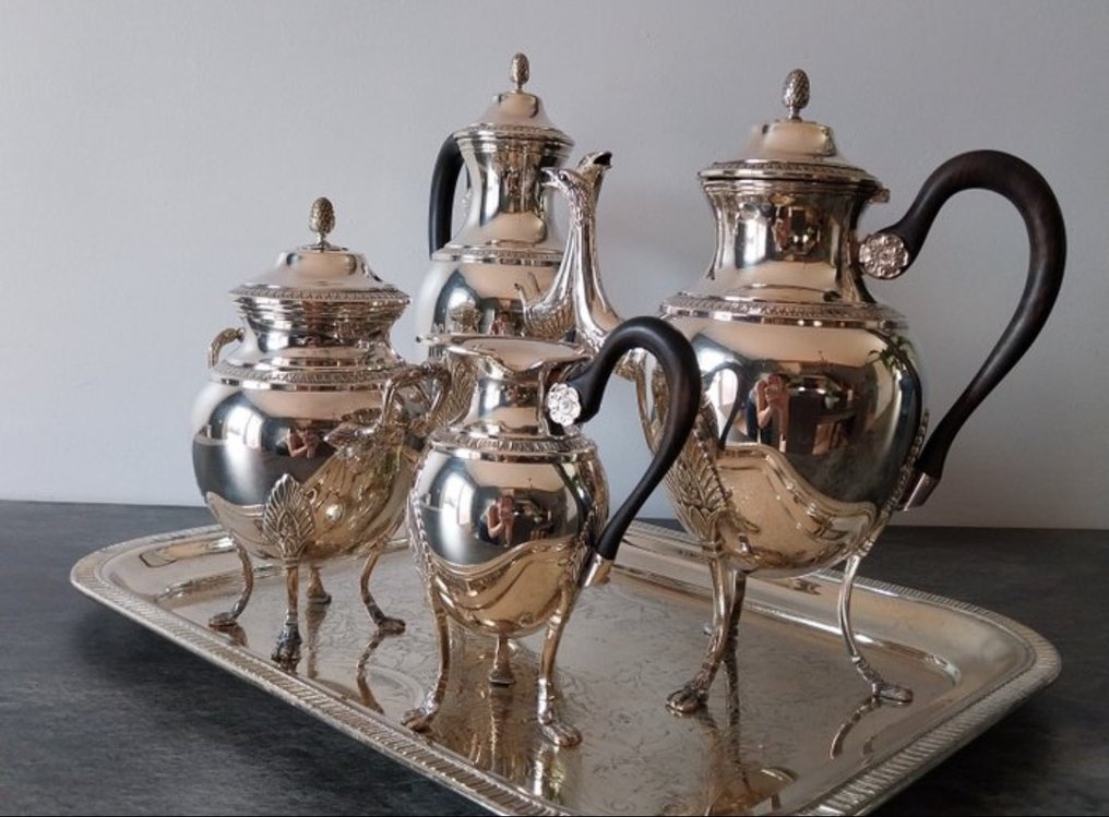 Ercuis - Coffee and tea service (5) - Silverplated #2.1
