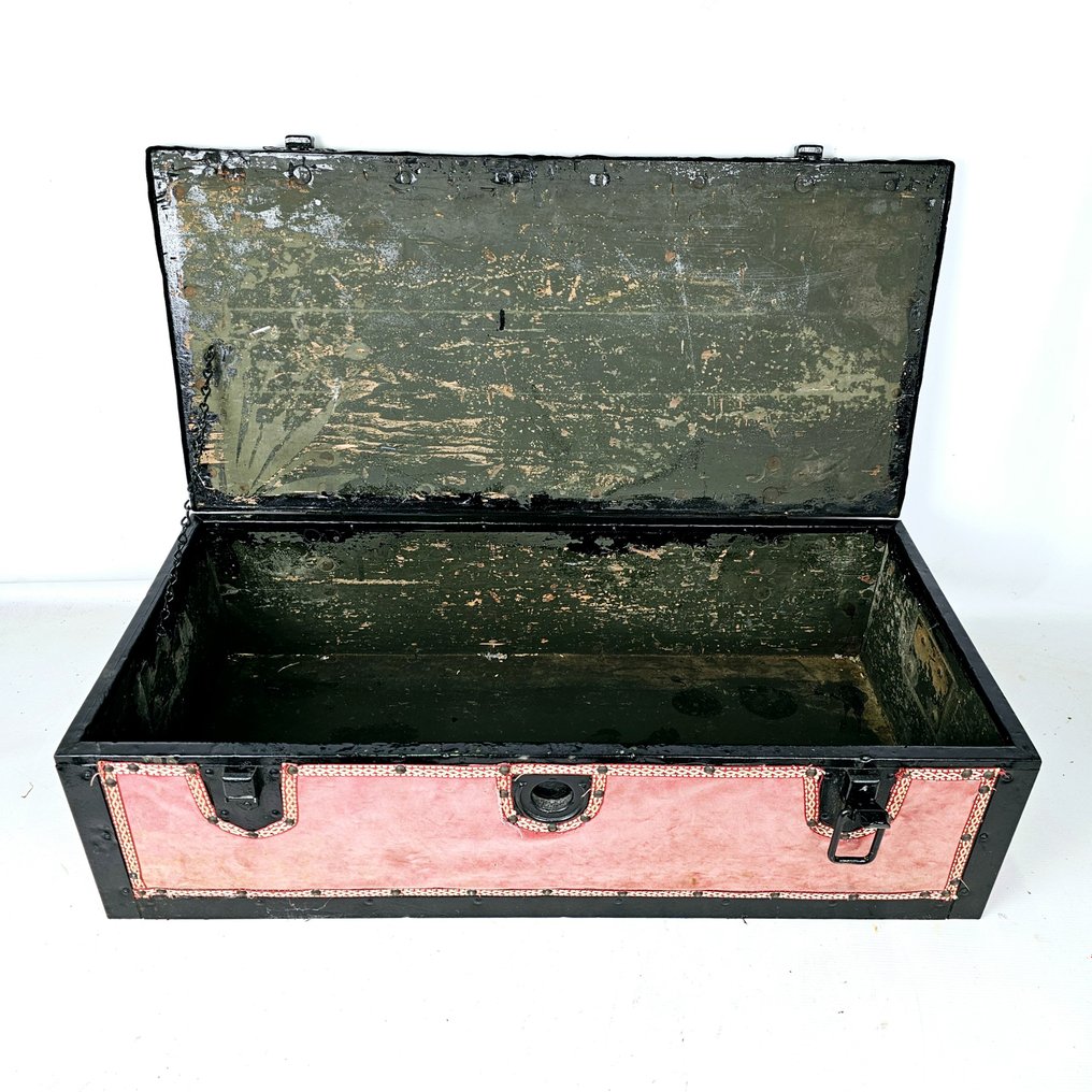 Authentic heavy iron case Approx. 1900 - Arkku - Puu, Rauta #1.2