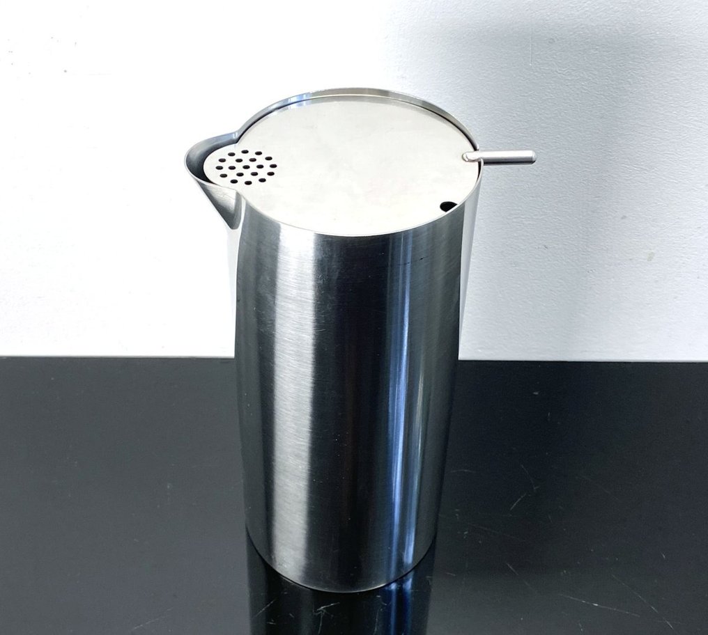 Stelton - Arne Jacobsen - Ice bucket -  Martini Mixer - Cylinda-Line - Steel  #3.1