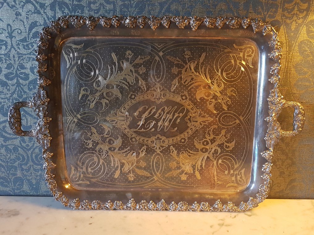 Serving tray - Silver plated / Gilt #1.1