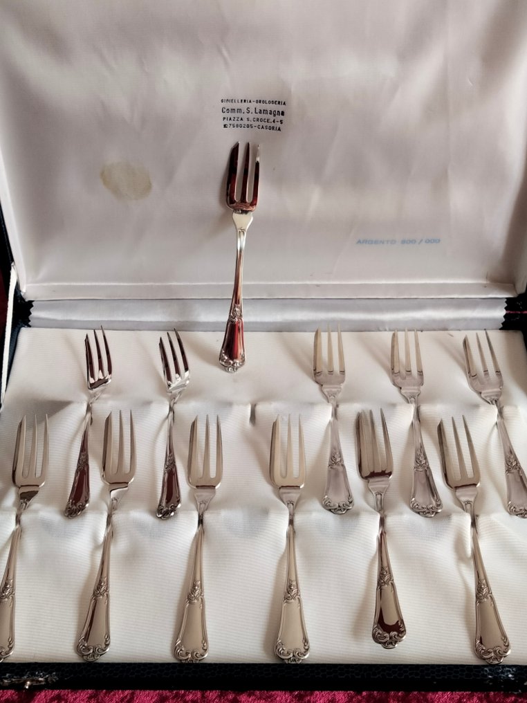 Cake fork (12) - .800 silver #1.1