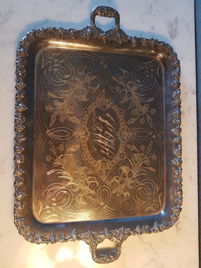Serving tray - Silver plated / Gilt #2.1