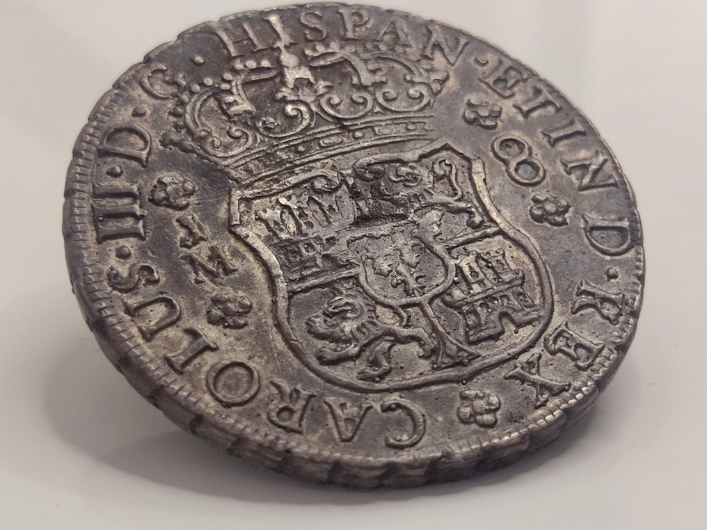 Spain. Carlos III (1759-1788). 8 Reales 1770 Lima JM #3.1