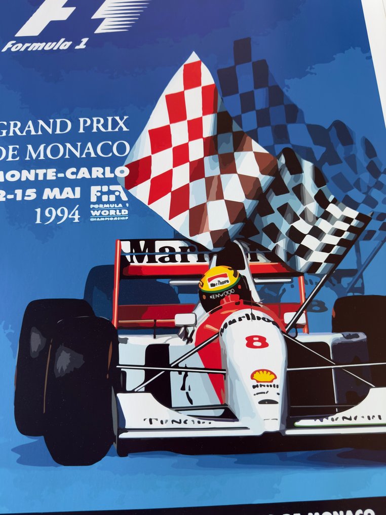 A.I.P Monaco - Senna - Officiële Poster Grand Prix Monaco 1994 - Formule 1 #3.2