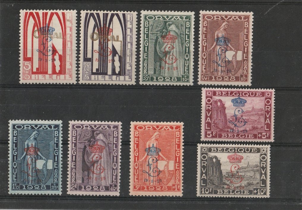Belgique 1929/1929 - orval avec impression de couronne et L - NR 272A/272K #1.1