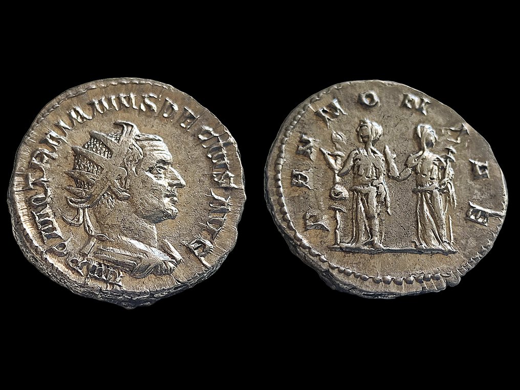 Roman Empire. Trajan Decius (AD 249-251). Denarius Rome - Pannoniae #1.1