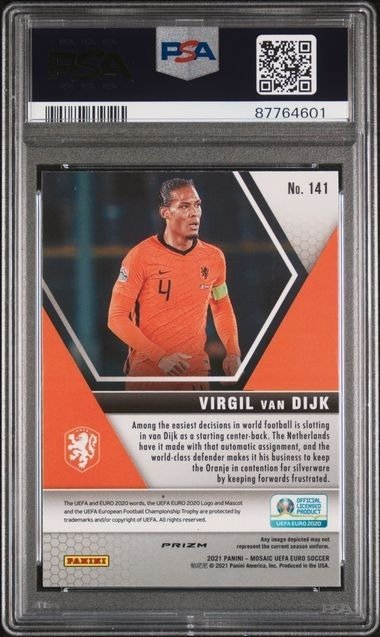 2020 - 帕尼尼 - Mosaic UEFA Euro - Virgil Van Dijk - #141 Red Pulsar - 1 Graded card - PSA 10 #1.2