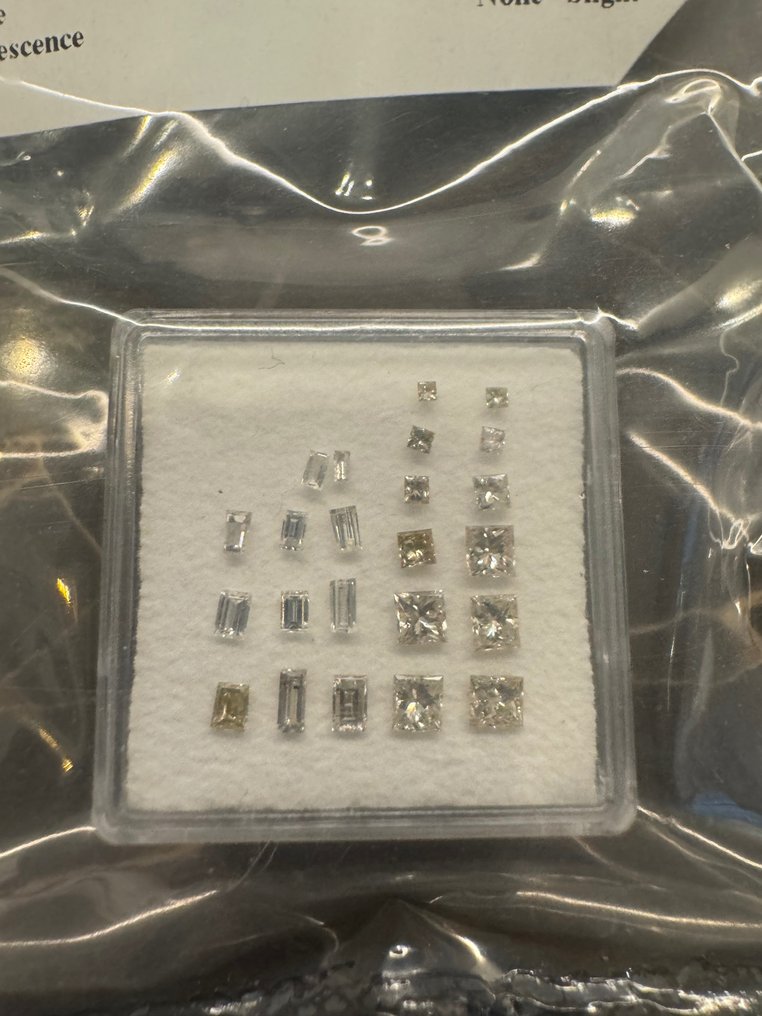 23 pcs Diamant  (Naturelle)  - 1.18 ct - Fantaisie - SI2, VVS1 - Antwerp International Gemological Laboratories (AIG Milan) #1.1